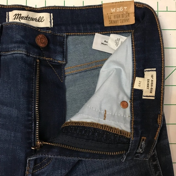 Madewell 10” High Rise Skinny 168* - Picture 3 of 5